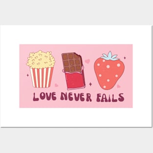 Love Never Fails Love Is All You Need Happy Valentines Day Posters and Art